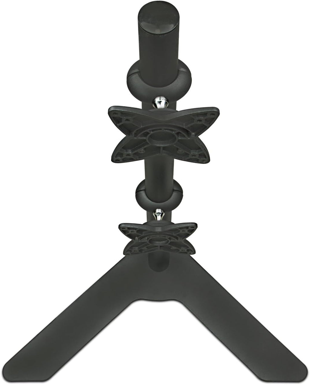Dual Monitor Stand Vertical Stack Free Standing Desk Mount Adjustable Height Black J44562