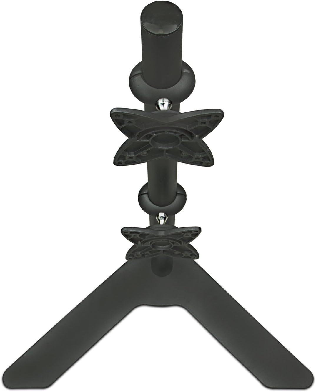 Dual Monitor Stand Vertical Stack Free Standing Desk Mount Adjustable Height Black J44562