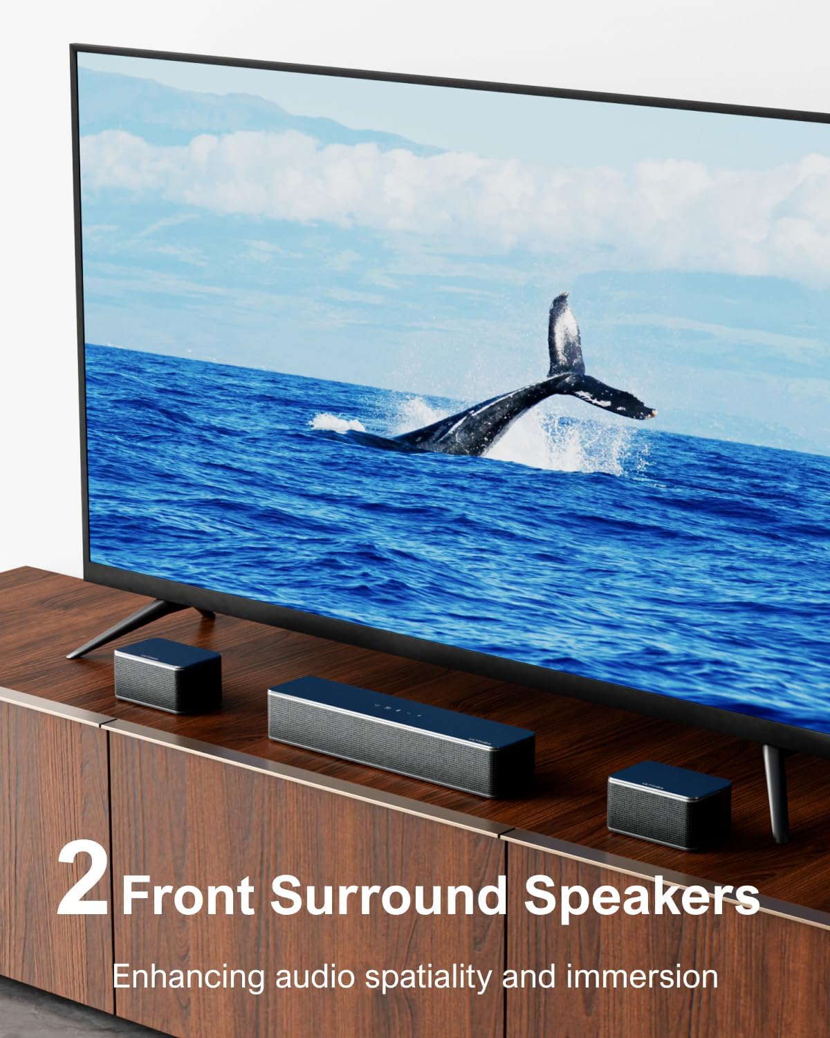 7.1 Virtual Surround Sound System with Subwoofer and Wired Surround Speakers, Peak Power 410W O724