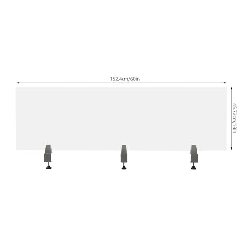 Frosted Acrylic Clamp-on Privacy Panel (17x18x2in) B8054