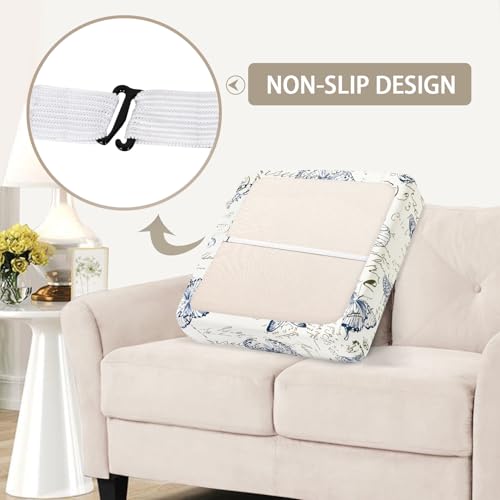 Waterproof Couch Cushion Covers Replacement, Washable Sofa Chair Seat Cushion Covers Soft Jacquard Couch Cushion Slipcovers Stretch Furniture Protector (Medium, Light Grey) R8914