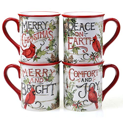 16 oz Ceramic Mugs Set of 4 F492
