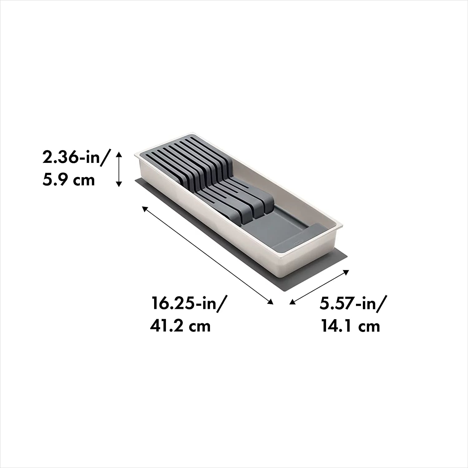 Compact Knife Drawer Organizer White L732471