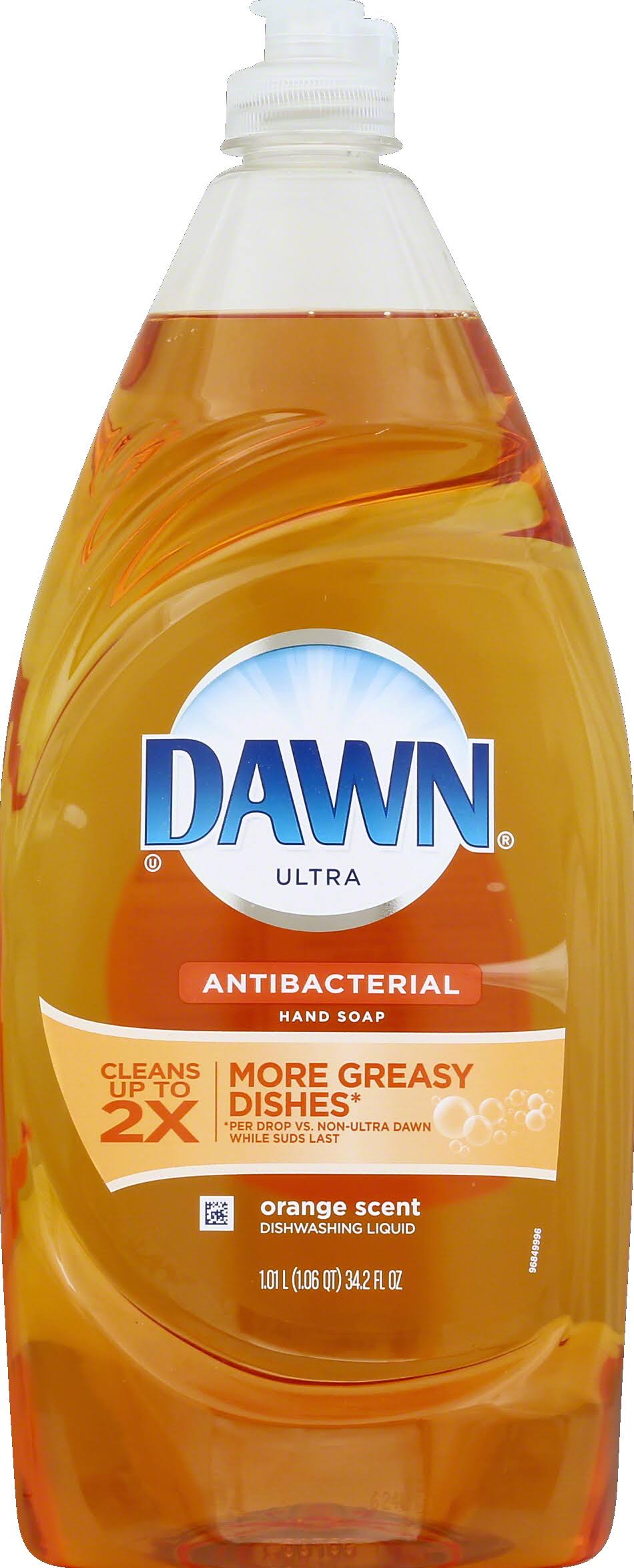 Antibacterial Orange Dish Soap, 34.2 oz Q656182