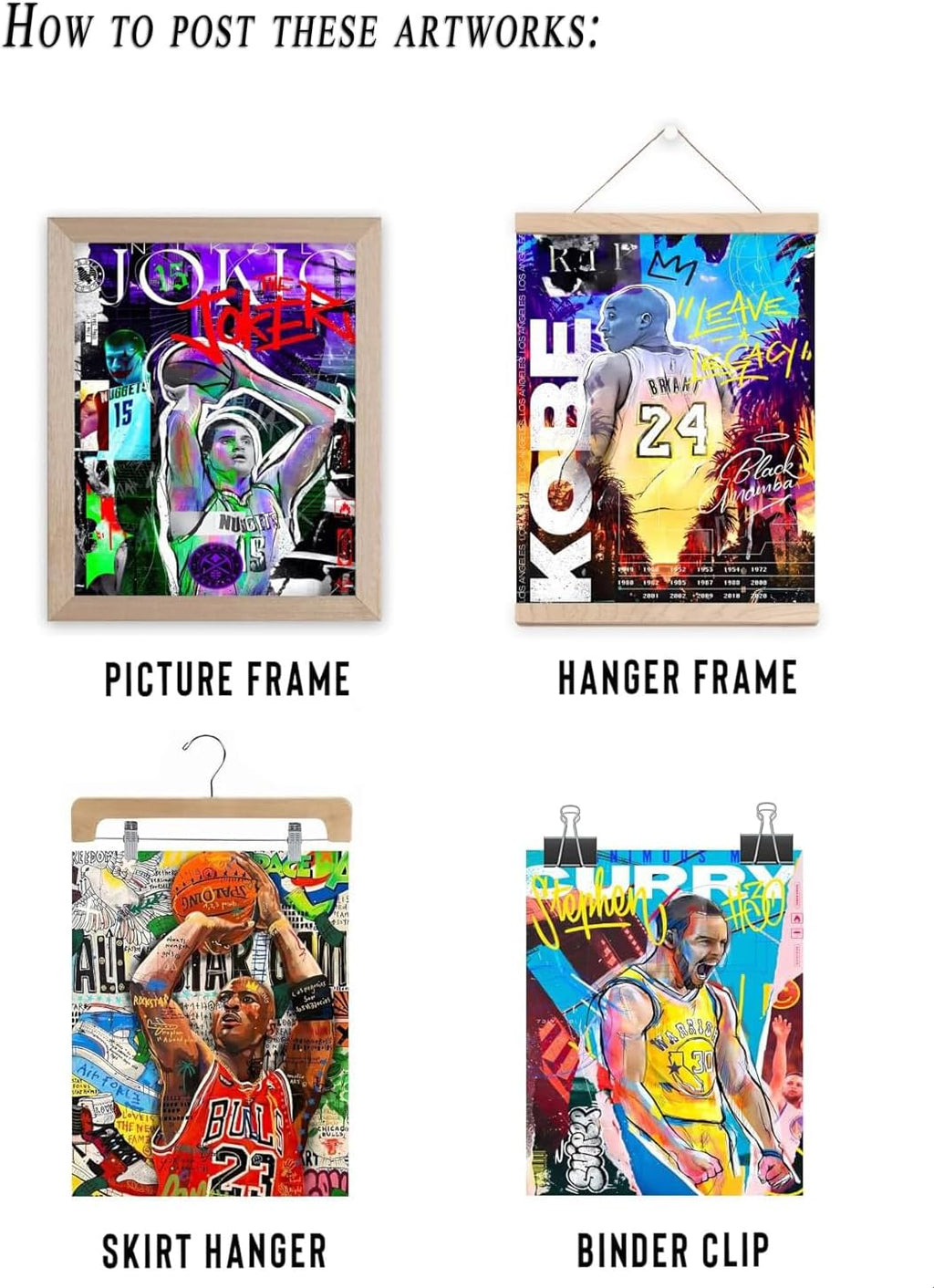 Set of 9 Unframed 8"x10" Basketball Sports Poster B2012