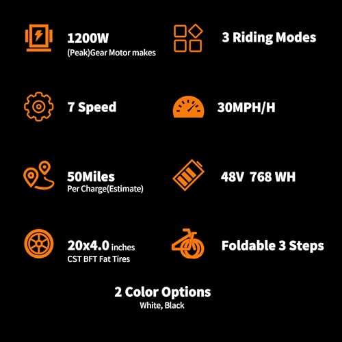 750W 48V 768WH Removable Battery Foldable 20''×4.0" Fat Tire Electric Bike E673
