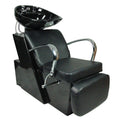 Black Ceramic Shampoo Bowl Sink Chair V59822