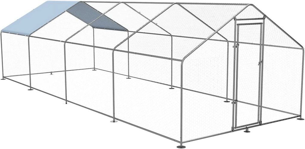 Large Metal Chicken Coop with Waterproof Anti-Ultraviolet Cover D2268