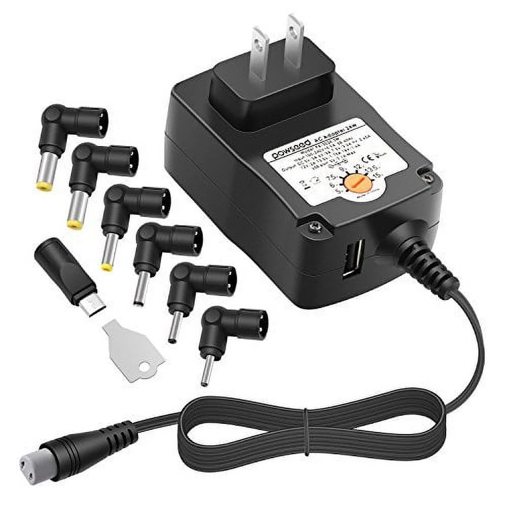 24W Multi Voltage 5V 6V 7.5V 9V 12V 13.5V 15V Charger Power Supply Adapter O5186