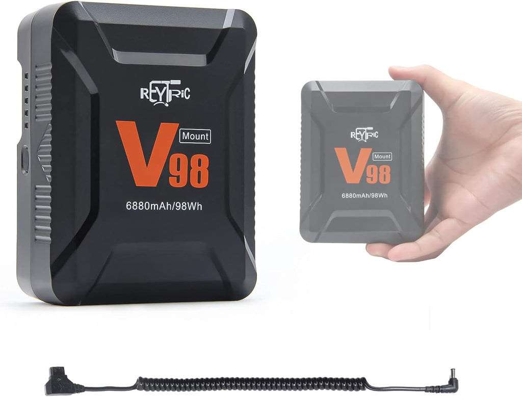 Mini V Mount Battery 98Wh 15A Draw with D-tap to DC Power Cable Q4555