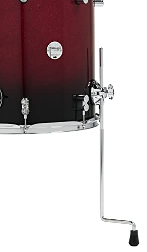 7-Piece Maple Shell Pack with Chrome Hardware Red to Black Fade F2366