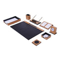 10 Pcs Black Wooden Desk Organizer Set V54234