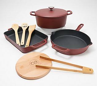 Red Cast Iron 4-pc Cookware Set H78253