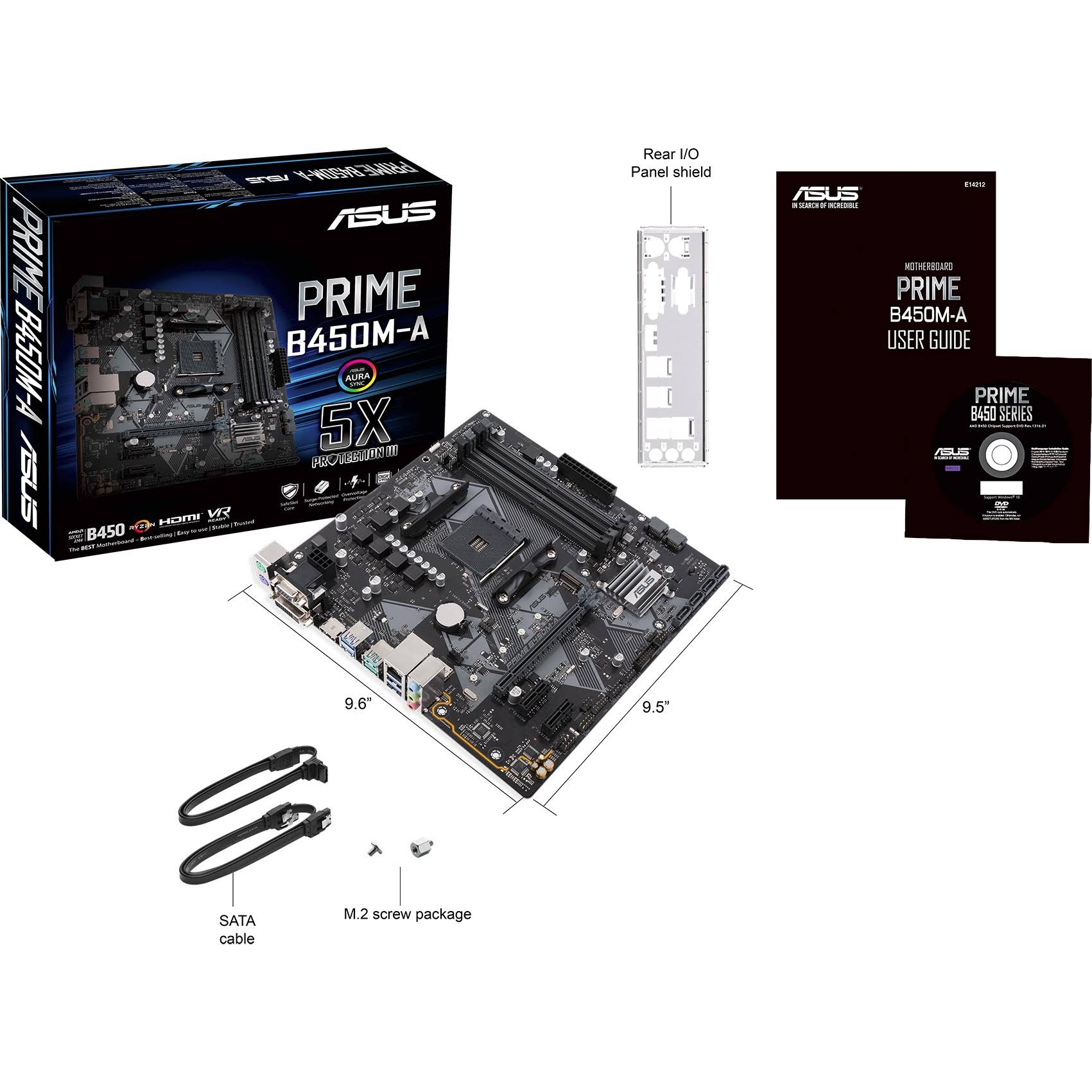 ASUS Prime B450M-A/CSM mATX AMD Motherboard Y16730