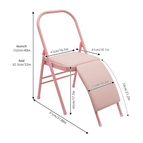 Foldable Yoga Chair with Lumbar Back Support R3816