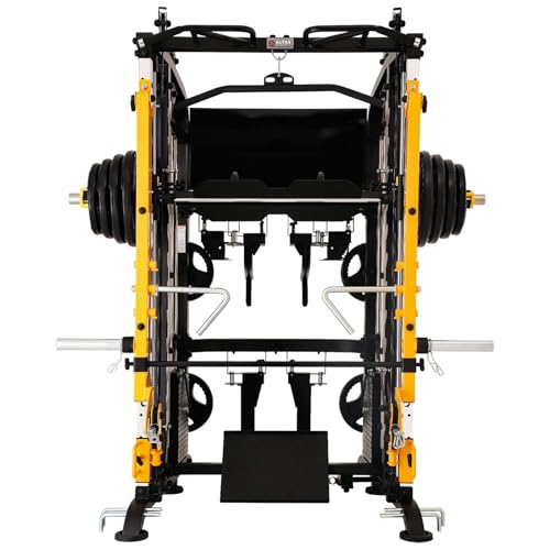 Smith Machine with Lever Arms Pulley Ratio 2:1 Squat Rack Pull Up Bar A4682