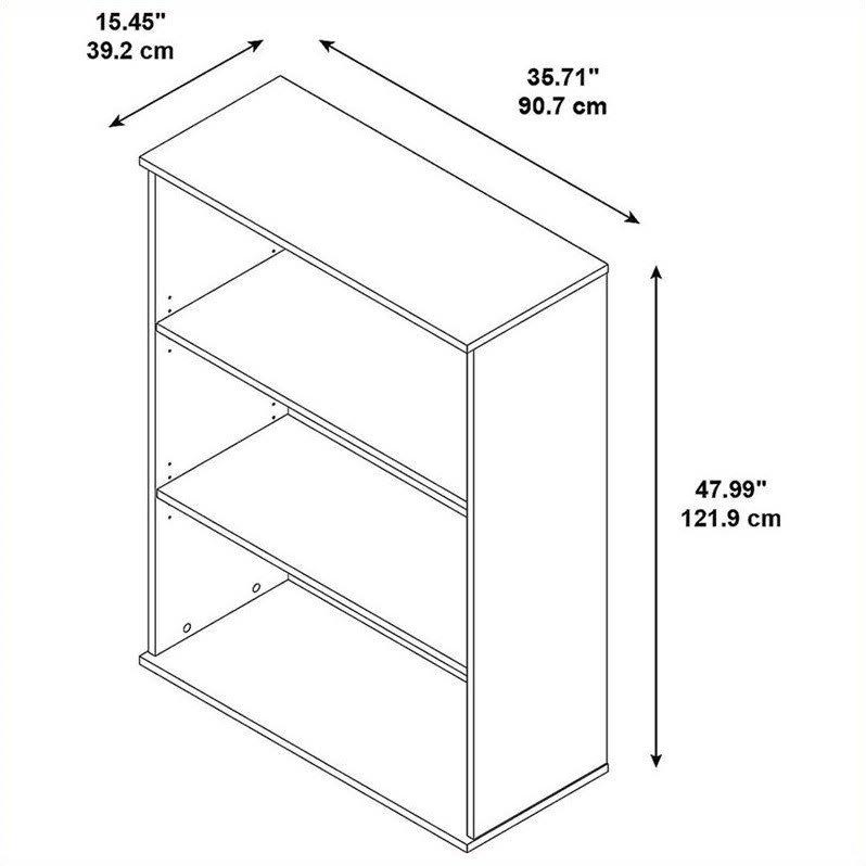 Natural Maple 3 Shelf Bookcase N3338