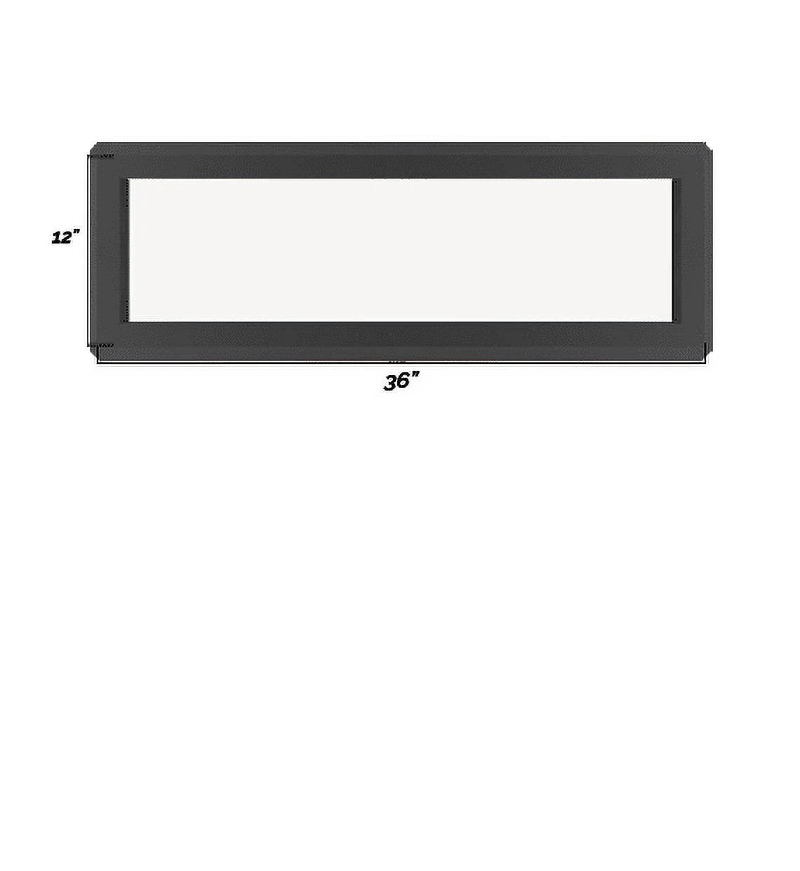 Black Vinyl Transom Window 36" x 12" Low-E Tempered Glass Argon Gas Window L557121