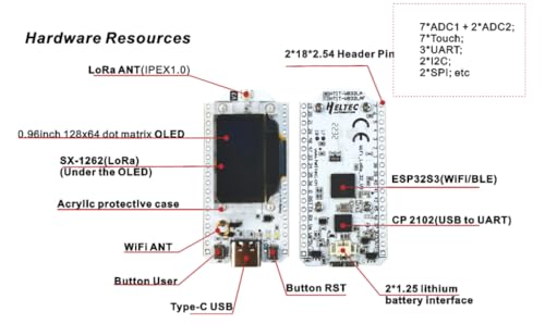 915MHz SX1262 ESP32 Development Board with 1200mAH Battery I6301