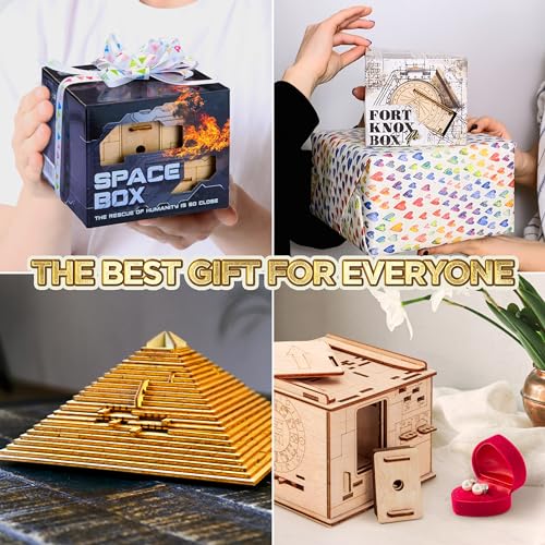 Wooden Puzzle Box with Hidden Compartment A75135