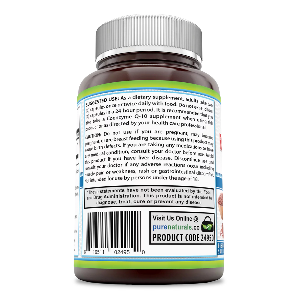 1200 mg Red Yeast Rice Powder Dietary Supplement, 480 Capsules I782