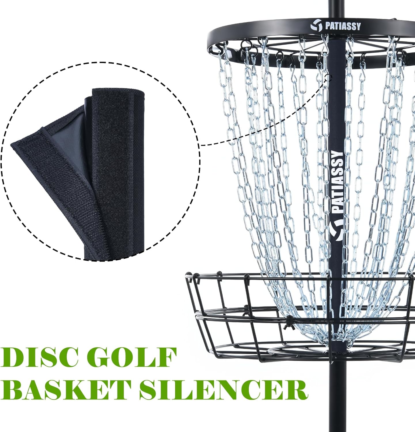 Portable Disc Golf Basket with 24/12 Chains L775600
