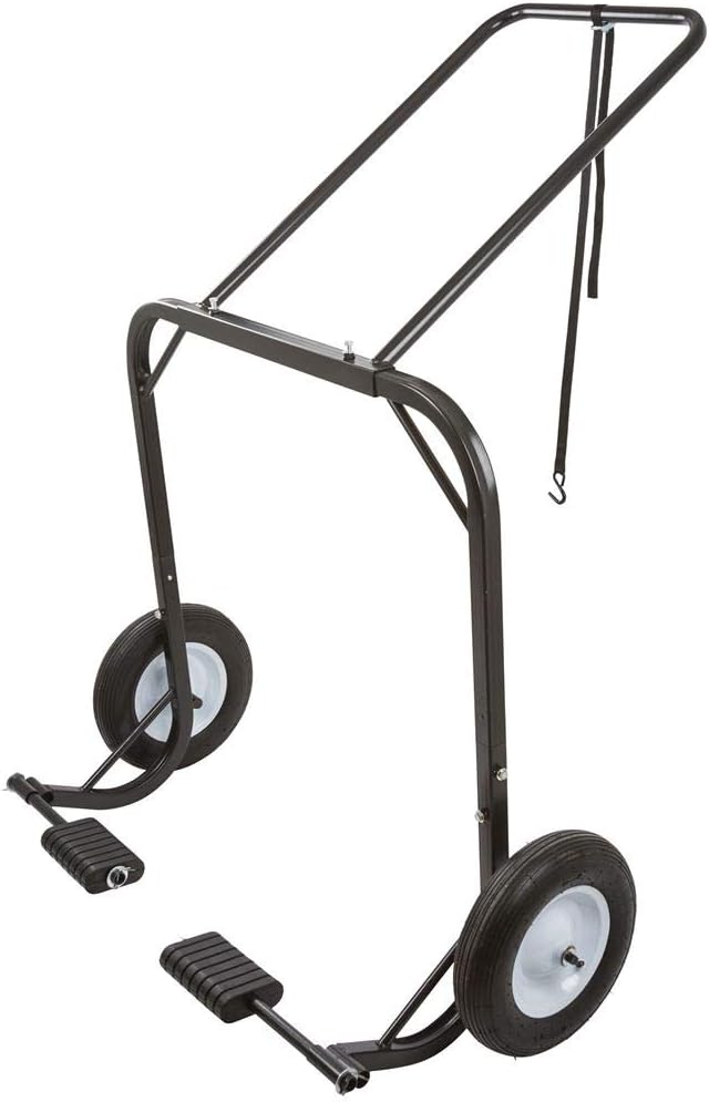 Black Ice Snowmobile Dolly Cart with Large Pneumatic Wheels L7426