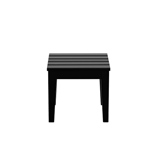 Black 18" HDPE Outdoor Side Table V529604