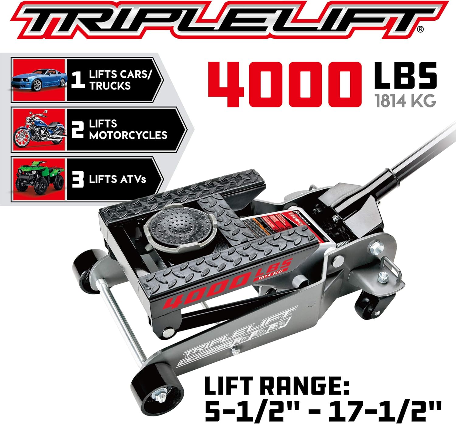 Heavy Duty 4000 lb Triple Lift Jack L9884