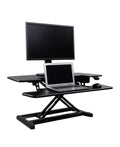 Black electric standing desk converter M477417
