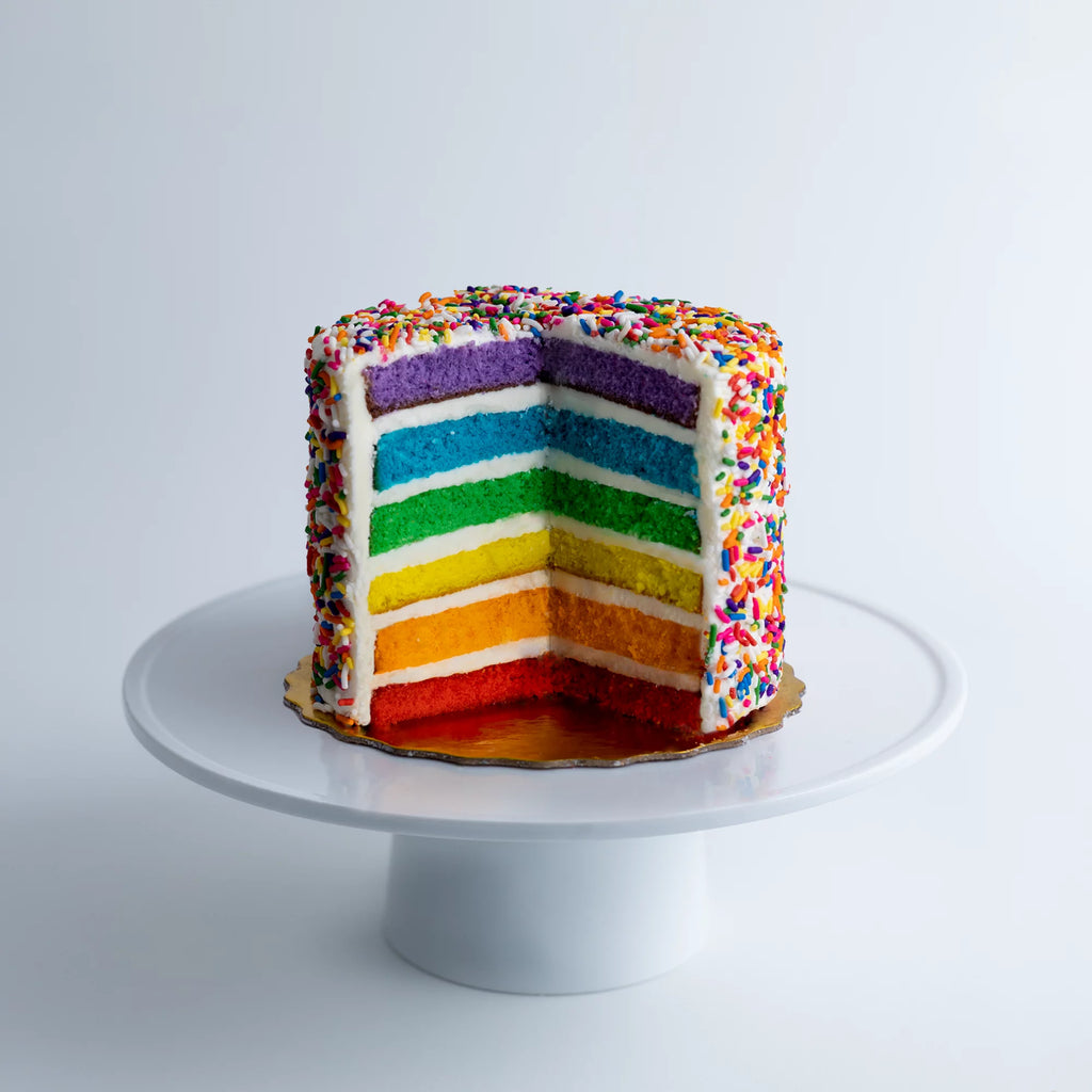 Vanilla Rainbow Cake, Small 6” Size U43039