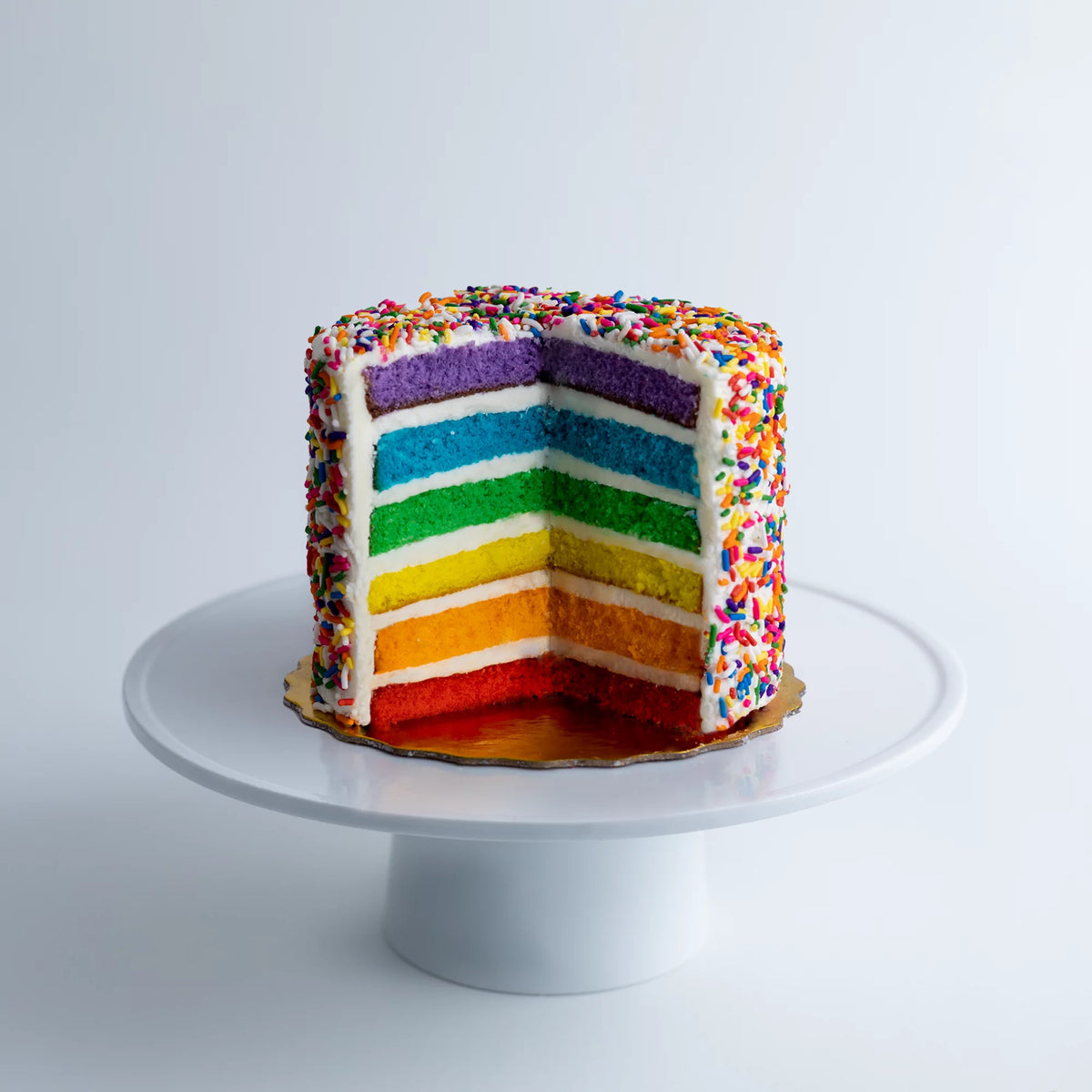 Vanilla Rainbow Cake, Small 6” Size U43039