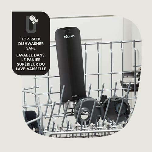 Stainless Steel Water Bottle with Carry Handle and Secure Lid, Vacuum-Insulated and BPA-Free, Licorice, 20 oz J9014