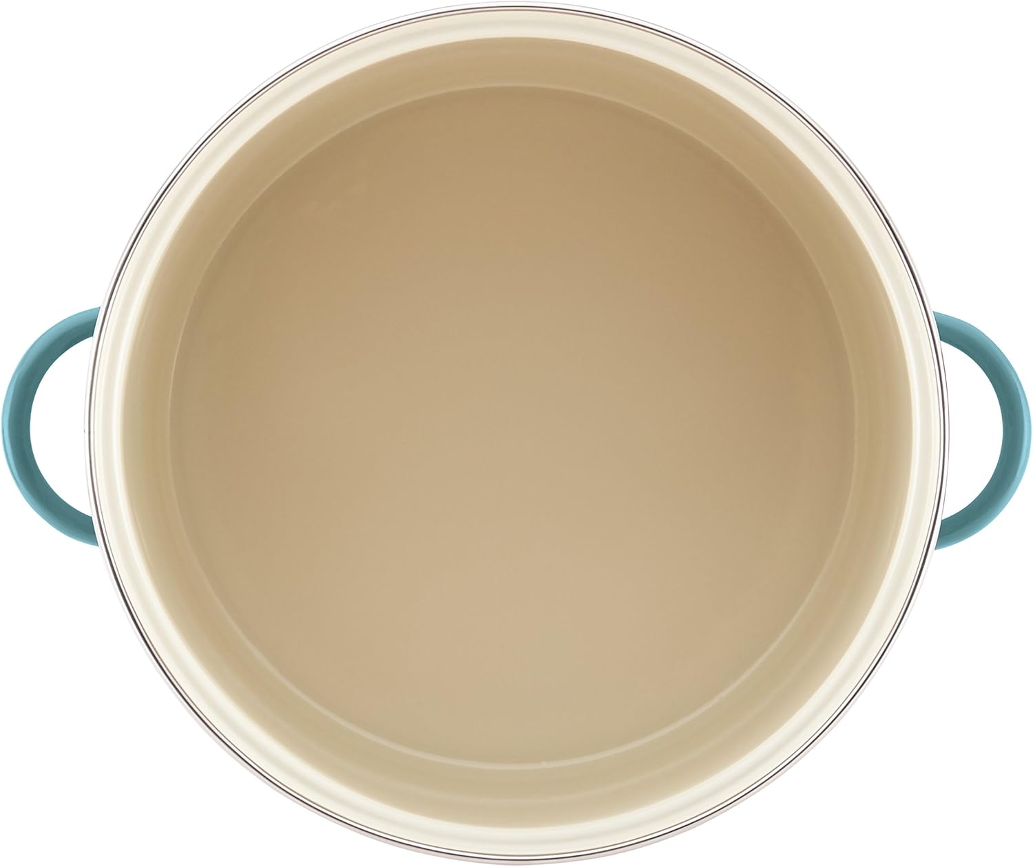 16 Quart Aqua Blue Enamel on Steel Stockpot with Lid B766088