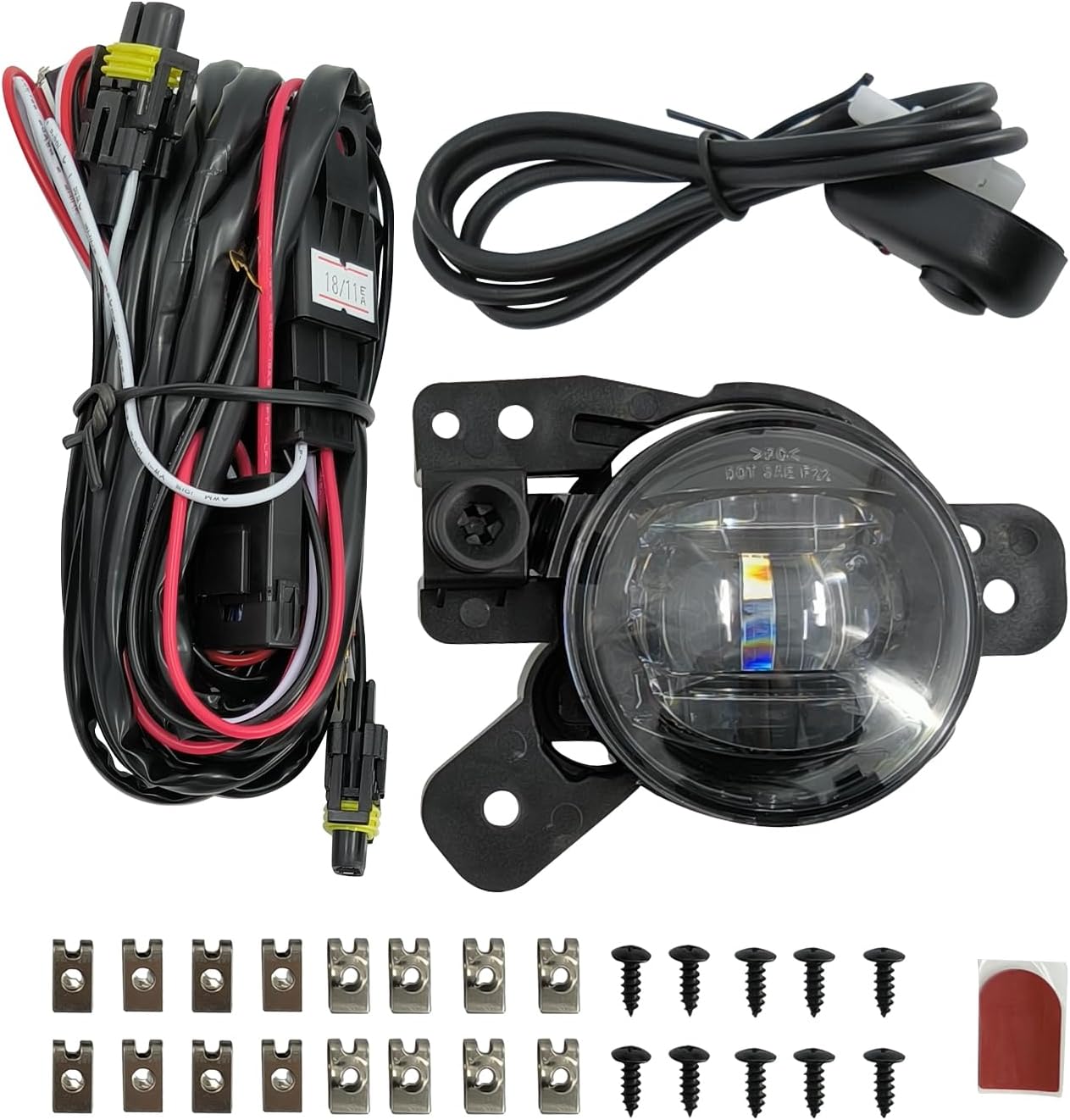 Front Fog Light Assembly with Bezel Cover and Harness for Chevy Colorado 2023 2024 F32078