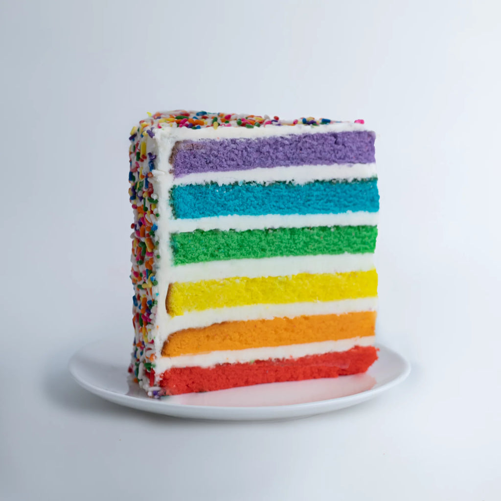 Vanilla Rainbow Cake, Small 6” Size U43039