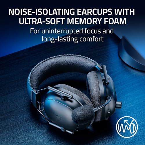 Black Wireless Gaming Headset with 50mm Drivers R768841