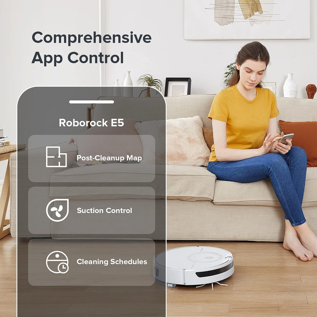White Robot Vacuum Cleaner with 2500Pa Suction T99400