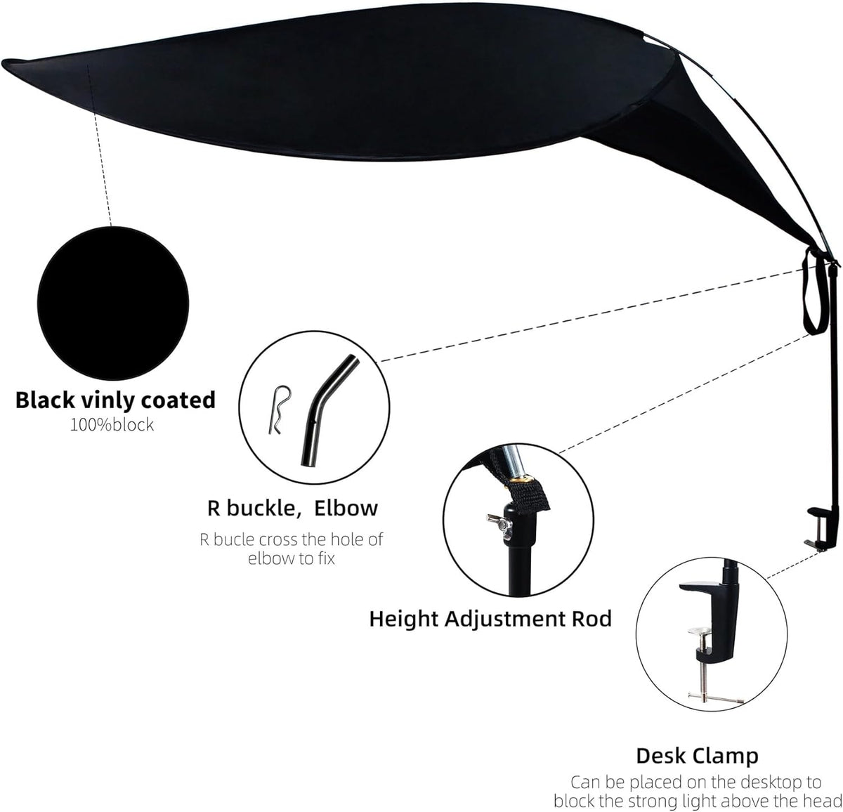 47" Diam Round Office Light Cover and Desk Shade M580062