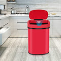13 Gallon Stainless Steel Automatic Sensor Trash Can with Lid, Black D49565