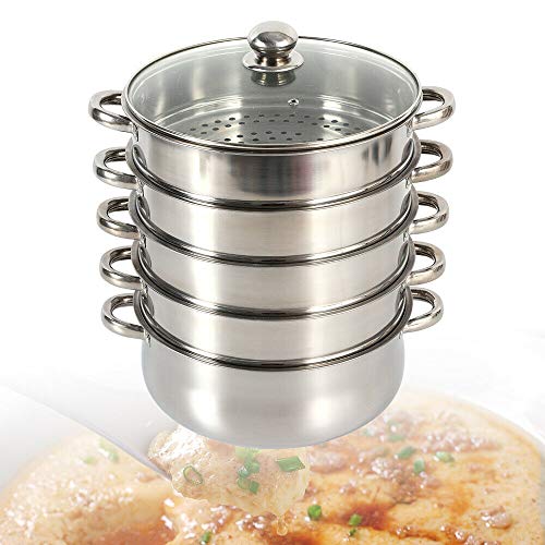 3 Tier Stainless Steel Steamer Pot with Lid D9024