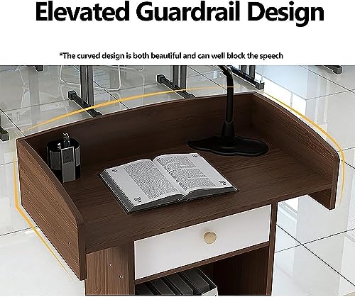 Wood Stand Floor Standing Podium with Storage Shelf H9892