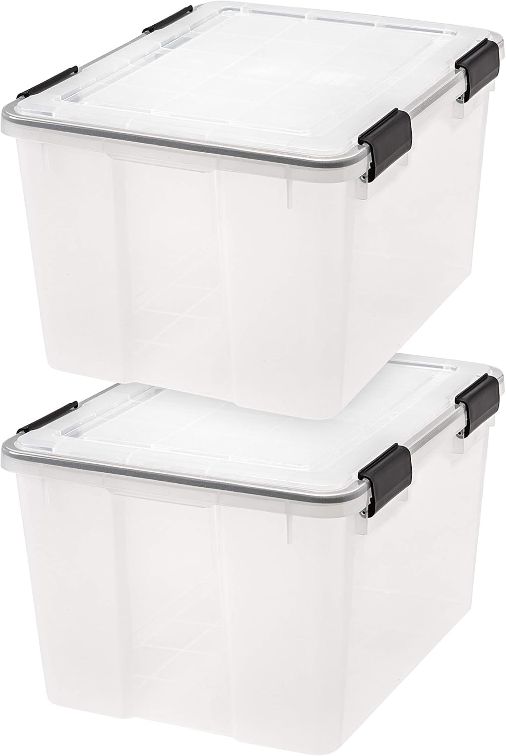26.5 Quart and 46.6 Quart WEATHERPRO Plastic Storage Box with Lid and Seal R364