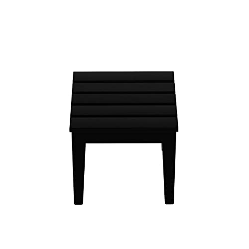 Black 18" HDPE Outdoor Side Table V529604