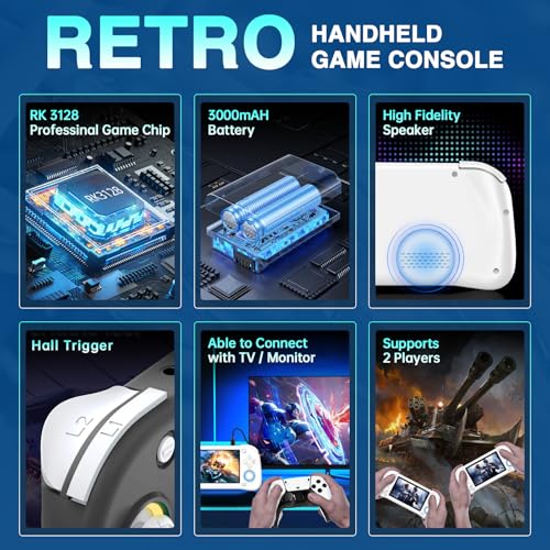 4.3" Retro Gaming Console Handheld Portable Game Console 128GB TF Card Q5266