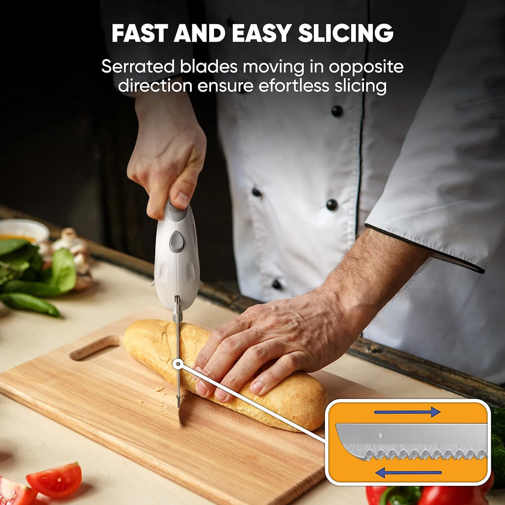 Electric Knife with Serving Fork and Carving Blades P90470