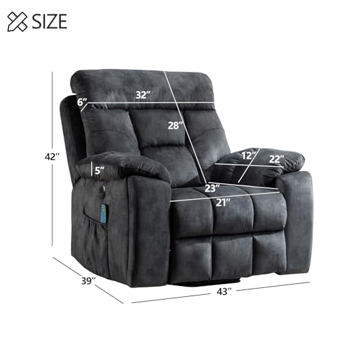 Camel Large Power Lift Recliner Chair with Massage and Heat M111611