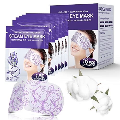 16 Packs Lavender Heated Steam Eye Mask G96394