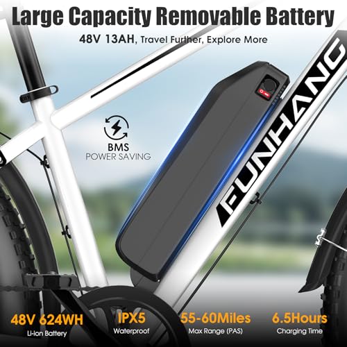 26" Fat Tire Electric Mountain Bike with 48V 13AH Battery Y89751