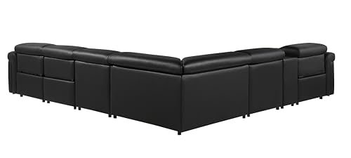 6-Piece Italian Leather Sectional Sofa with Power Reclining Seats X108